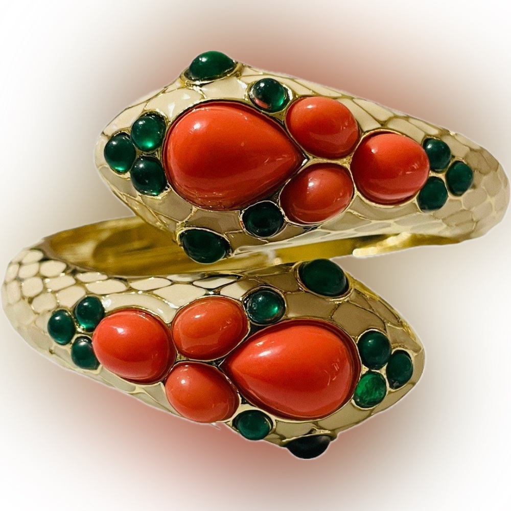 Trifari Alfred Philippe “L’Orient” possibly ?  Snake  bracelet cuff! Unsigned.